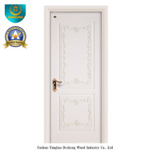 Puerta simplificada estilo europeo HDF para interiores con talla (ds-052)